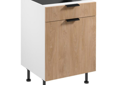 Küchenschrank Unterschrank Stauraumschrank Schublade Regale Weiß-Beige