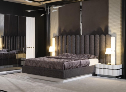 Schlafzimmer Komplettes Set Bett 2x Nachttische Kleiderschrank Hochwertig Möbel