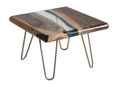 Eleganter brauner Couchtisch aus Holz im modernen Design
