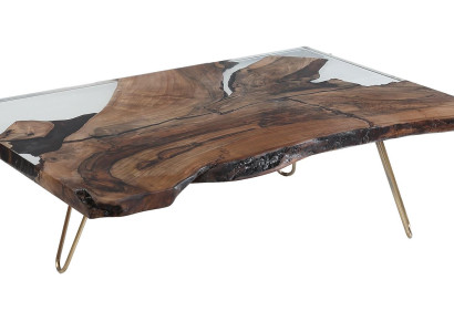 Eleganter brauner Couchtisch aus Holz im modernen Design
