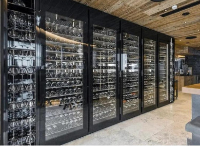 Weinschrank Vitrine Weinregal Glasschrank Weinkühlschrank Flaschenregal