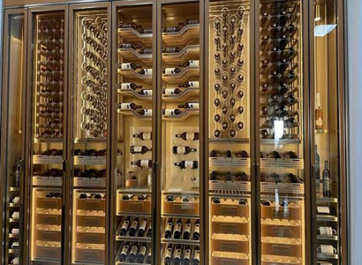 Weinkühlschrank Weinlagerregal Design-Weinschrank Weinhalter Flaschenregal