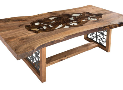 Eleganter brauner Holztisch für Wohnzimmer modern und stilvoll