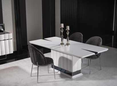 Garnitur Esszimmer Esstisch 4х Stühle Tisch Weiß Tische Stühle Modern Set