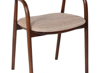 Brauner Armlehnenstuhl Textilstühle Stilvolle Polsterstühle Möbel