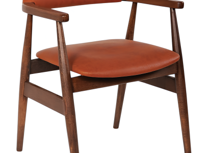 Brauner Esszimmerstuhl Designer Textil Sitzstühle Armlehnenstühle