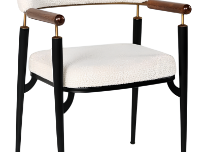 Beiger Esszimmerstuhl Designer Holzgestell Stilvolle Armlehnenstühle