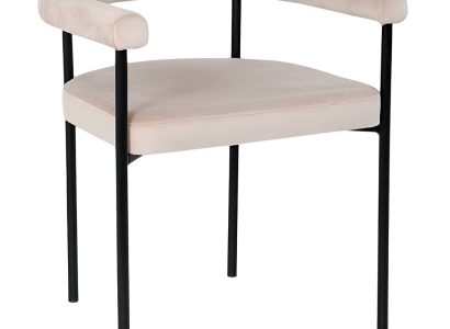 Moderner Beiger Küchenstuhl Designer Holzgestell Textil Sitzstühle