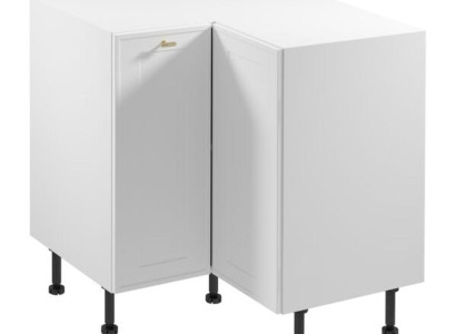 Eckschrank Kücheneckschrank Eckunterschrank Küchenschrank mit Regal Weiß