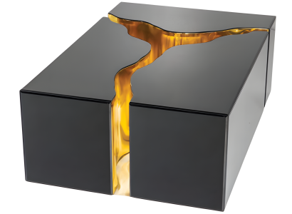 Moderner schwarzer Couchtisch aus Holz