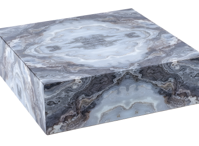 Moderner grauer Couchtisch aus Holz