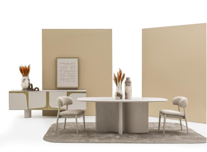 Esszimmer Set Esstisch 210cm mit 6х Stühle Gemälde Moderne Möbel 9tlg.