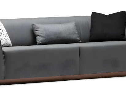 Elegantes graues Stoffsofa für Wohnzimmer im modernen Design