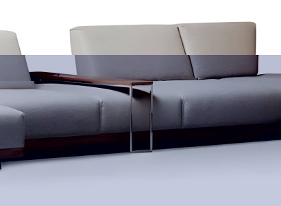 Elegantes weißes Stoff-Ecksofa im modernen Design