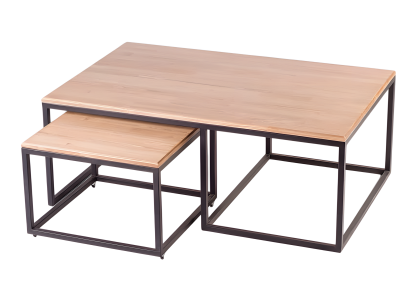 Eleganter Beigefarbener Couchtisch aus Holz im modernen Stil