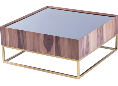 Eleganter Beigefarbener Couchtisch aus Holz im Modernen Design