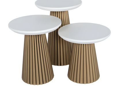 Eleganter weißer Beistelltisch aus Holz im modernen Design