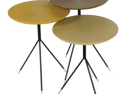 Goldener Beistelltisch aus Metall im eleganten Design