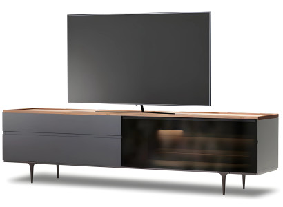 Elegantes braunes Holz Lowboard für Fernseher und Multimedia
