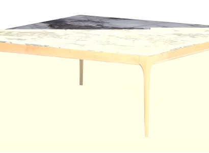 Grauer Esstisch aus Holz modern elegant für Wohnzimmer