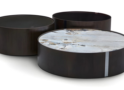 Schwarzes Metall Couchtisch-Set modern eleganter Wohnzimmertisch