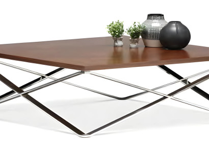 Moderner Couchtisch aus Holz und Metall in Braun