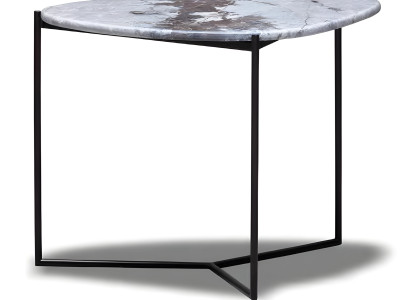 Moderner grauer Couchtisch aus Metall