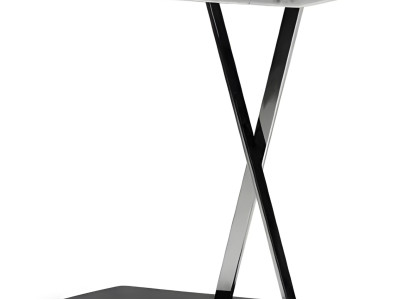 Moderner grauer Couchtisch aus Metall