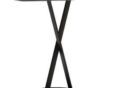 Moderner grauer Couchtisch aus Metall