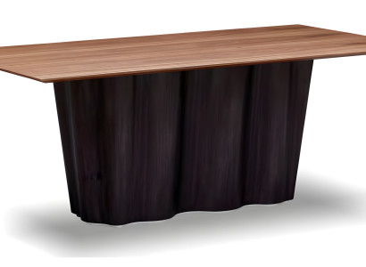 Eleganter brauner Esstisch aus Holz für stilvollen Essbereich