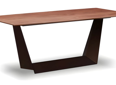 Eleganter brauner Esstisch aus Holz für modernes Zuhause