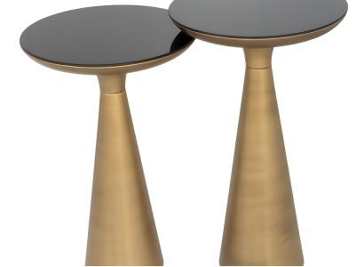 Eleganter Beistelltisch aus Holz in Gold modern und luxuriös