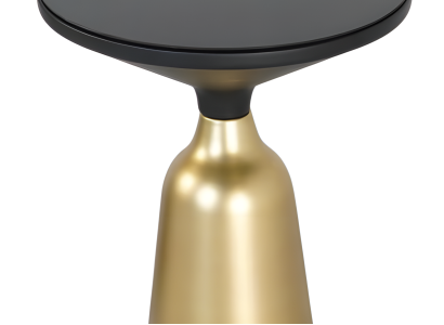 Eleganter Beistelltisch aus Holz in Gold modern und stilvoll