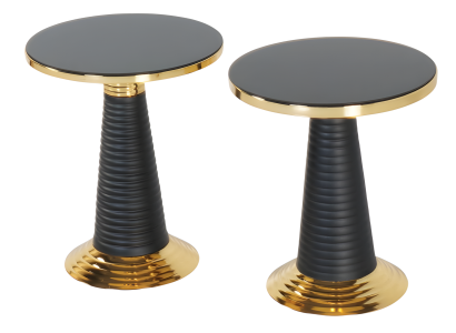 Beistelltisch aus Holz in Schwarz modern elegant