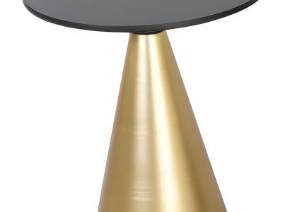 Eleganter Beistelltisch aus Holz in Gold mit zeitlosem Design