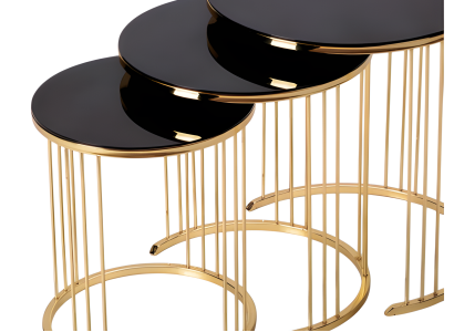 Schwarzer Beistelltisch aus Holz modern und elegant