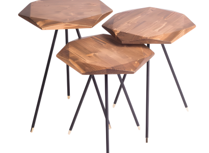 Beistelltisch Holz Beige Modern Elegant