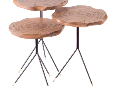 Beistelltisch Holz Beige Modern Elegant