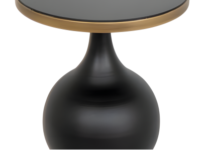 Eleganter schwarzer Beistelltisch aus Holz im modernen Stil