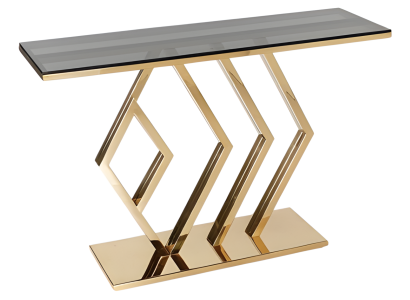 Eleganter goldener Konsolentisch aus Metall für modernes