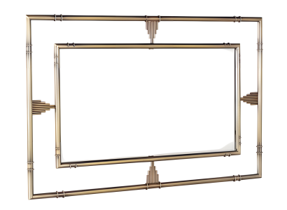 Goldener Wandspiegel aus Glas stilvoller Luxus Dekorationsstück