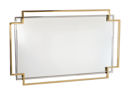 Goldener Wandspiegel in eleganter Optik aus Glas