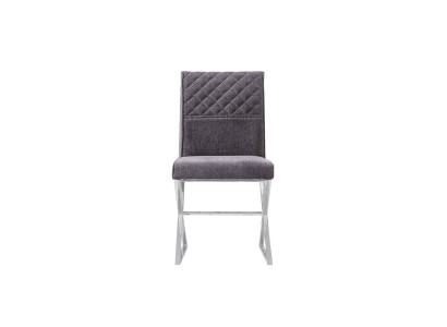 Stuhl Grau Design Wohnzimmer Esszimmer Stühle Polster Lehnstuhl Möbel Neu