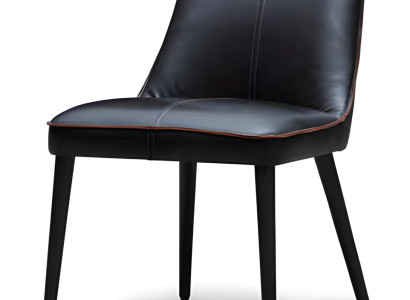 Schwarzer Holzstuhl modern elegant für Esszimmer und Büro