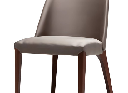 Eleganter brauner Holzstuhl im klassischen Design