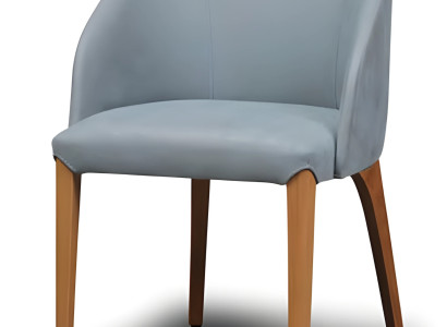 Grauer Holzstuhl im modernen Design, eleganter und langlebiger