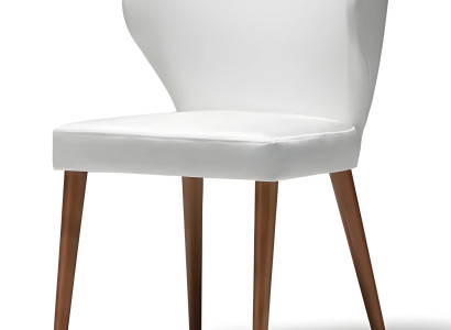 Weiße Holzstuhl im eleganten Design für modernes und klassisches