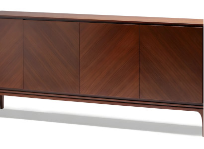 Braune Holzkonsole im eleganten Design für Wohnzimmer und Flur