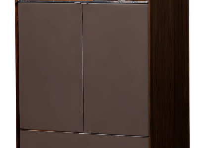 Braune Holzkonsole modern robust für Flur Wohnzimmer Büro