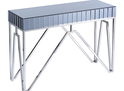 Eleganter grauer Holz-Konsolentisch modern stilvoll